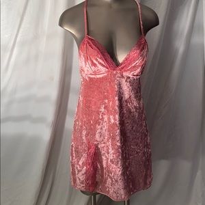 Adore Me Pink Velveteen Sexy Teddy